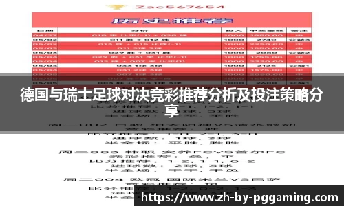 德国与瑞士足球对决竞彩推荐分析及投注策略分享